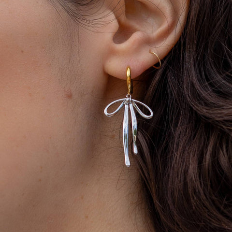 Bad to the Bow Hoops in Mixed Metal - Hyperbole