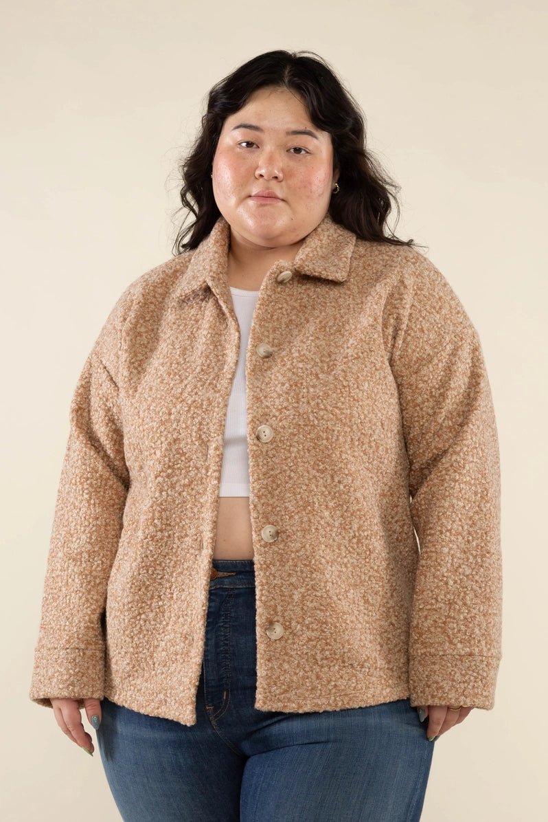 Bethany Sherpa Jacket (Small - 3X) - Hyperbole