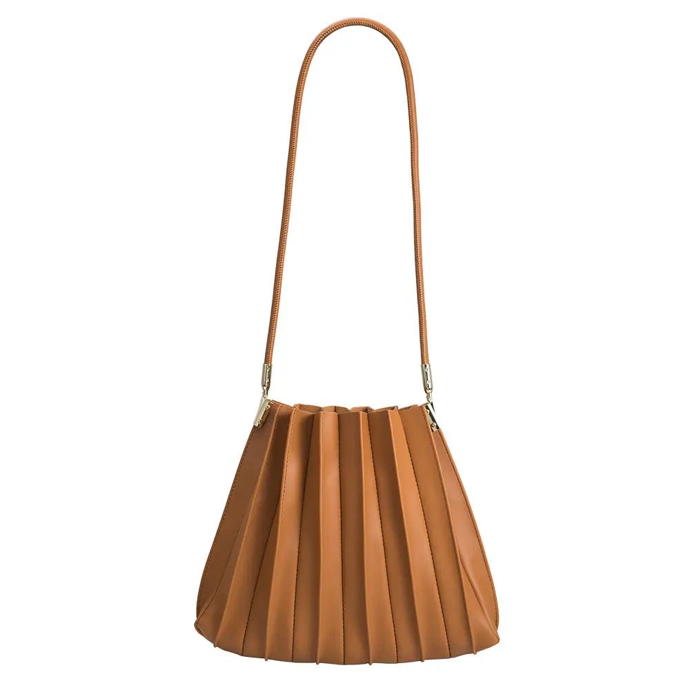 Carrie Pleated Vegan Shoulder Bag - Hyperbole