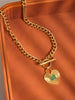 Flânerie by MAIQ - Après 18K Gold Non-Tarnish Green Heart Chain Necklace - Hyperbole