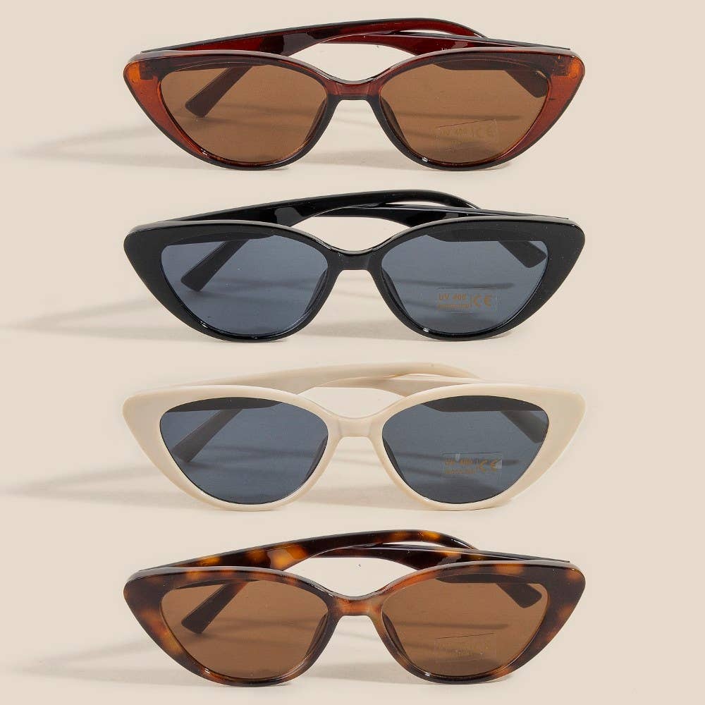 Sunglasses | Narrow Cat Eye | Acetate Frame | 100% UV Protection - Hyperbole