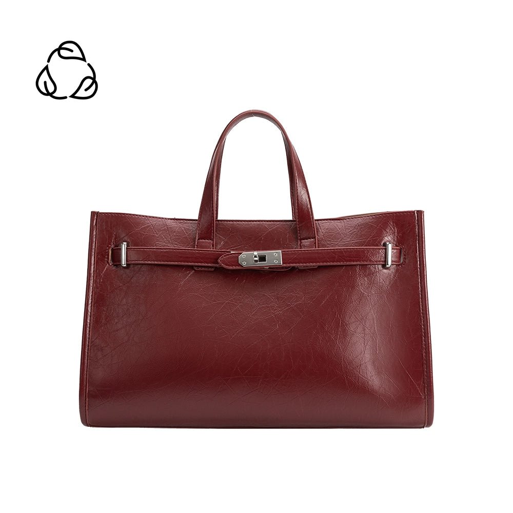 Sutton burgundy recycled vegan tote bag - Hyperbole