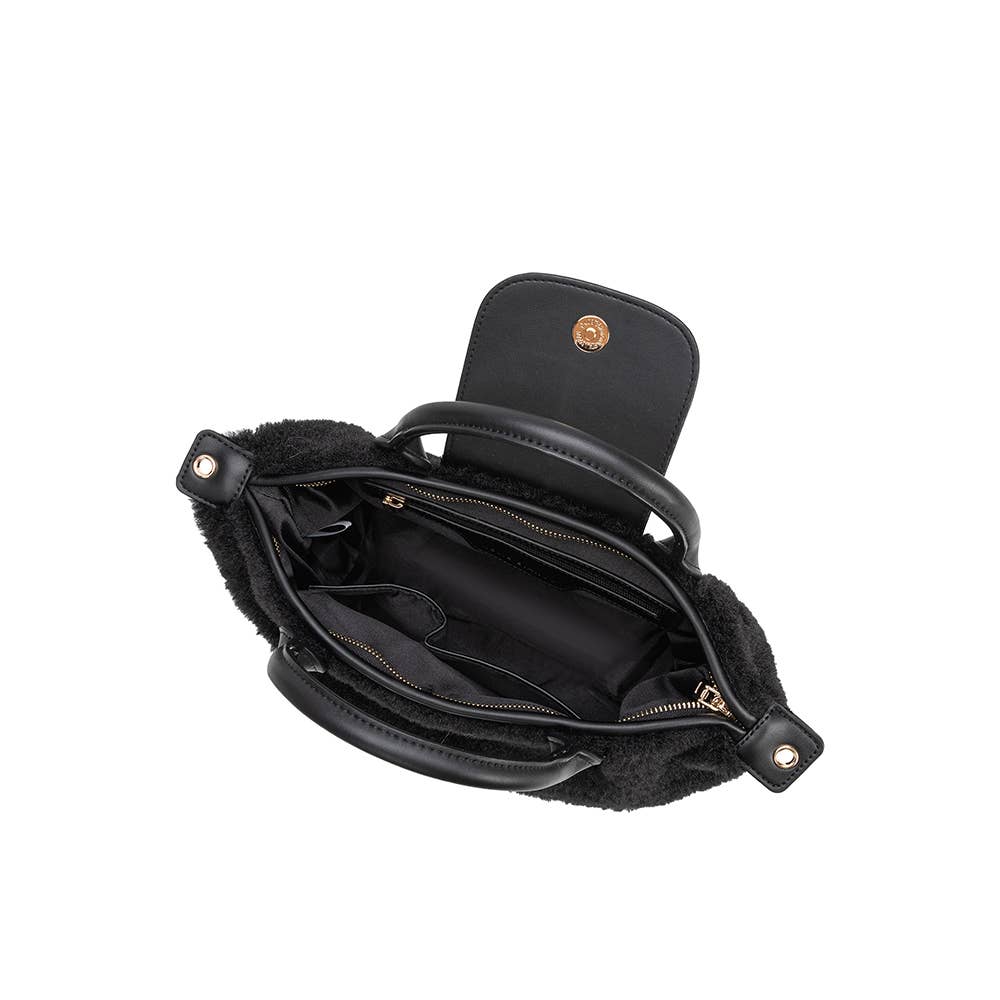 Winnie Black Recycled Vegan Handle Bag - Hyperbole