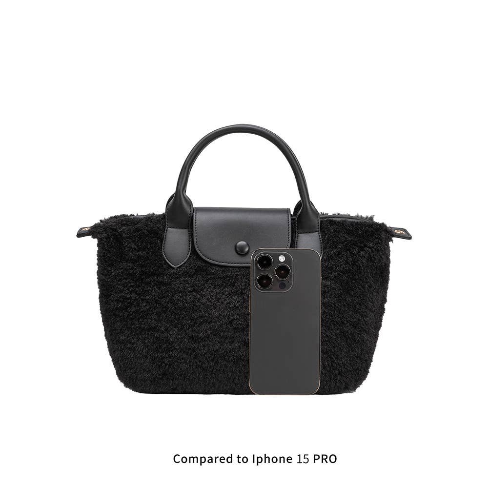 Winnie Black Recycled Vegan Handle Bag - Hyperbole