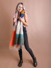 Color Block Faux Mohair Scarf - Hyperbole