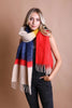 Color Block Faux Mohair Scarf - Hyperbole