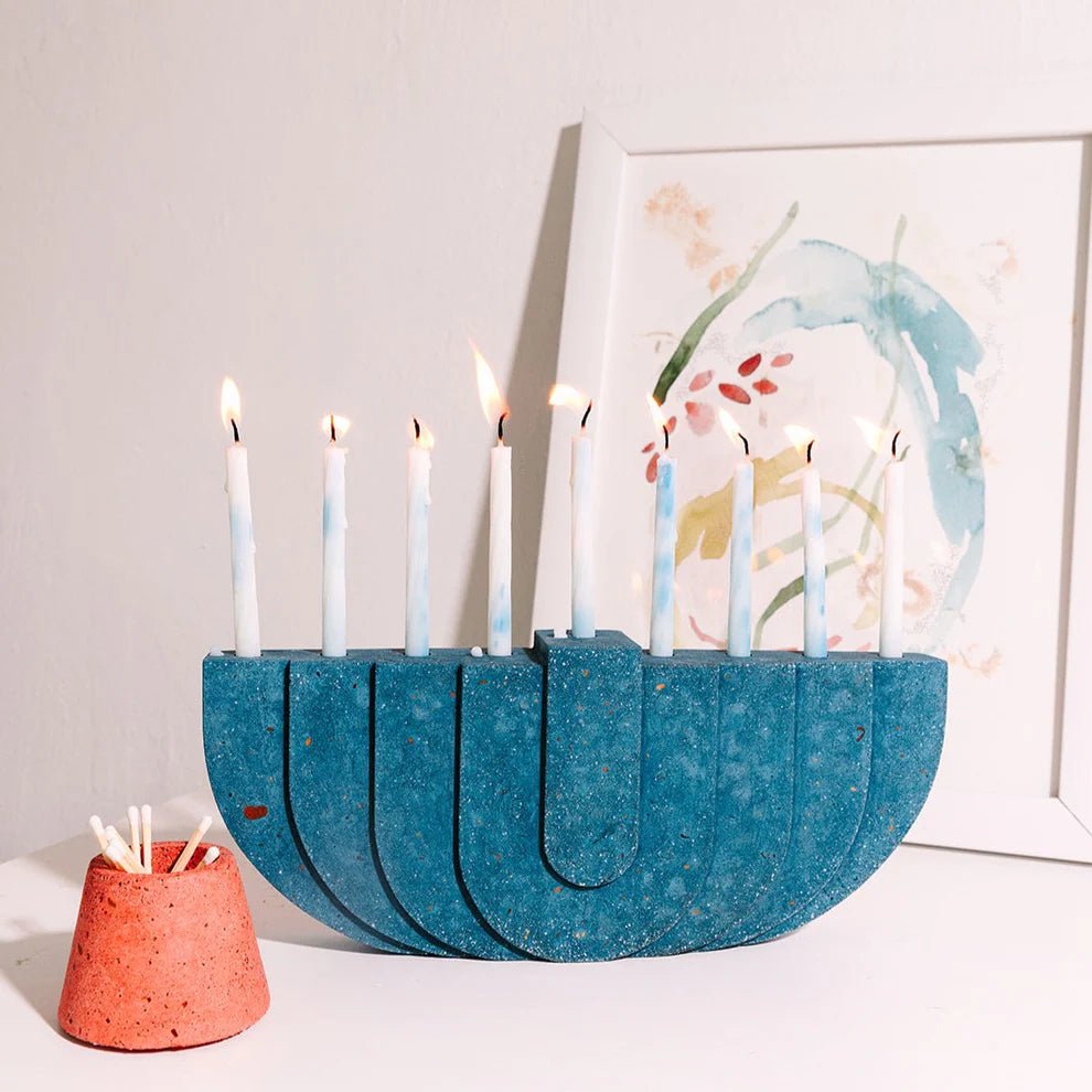 Concrete Terrazzo Menorah - Hyperbole
