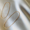 Elongated Hammered Hoops - Points Jewelry - Hyperbole