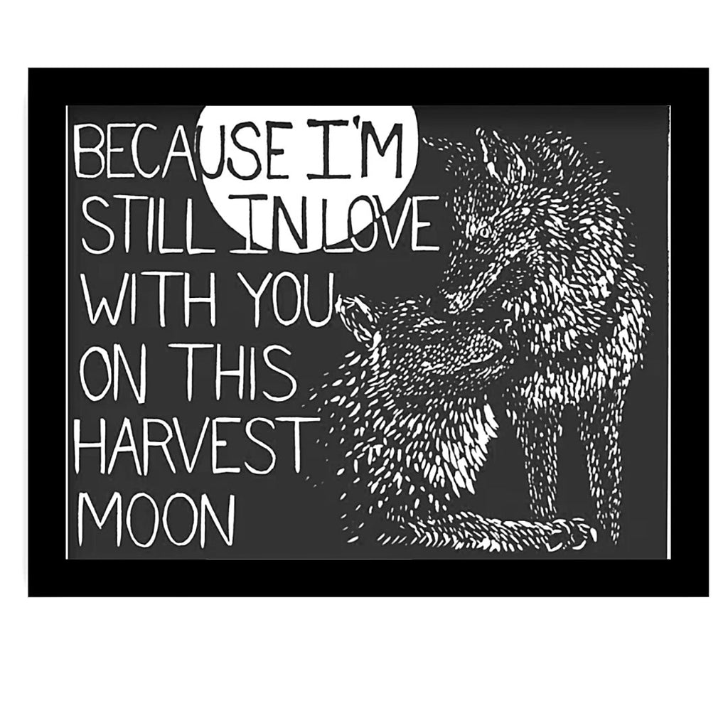 Harvest Moon Original Framed Block Print by Fledgling Press - Hyperbole