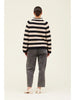 Lizzie Stripey Mock Neck Sweater - Hyperbole