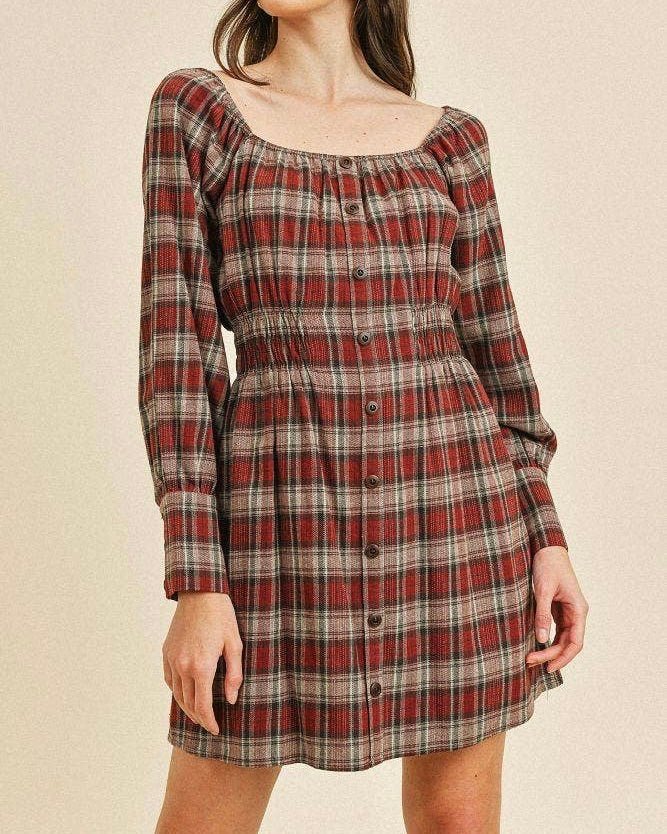 Louise Square Neck Dress - Hyperbole