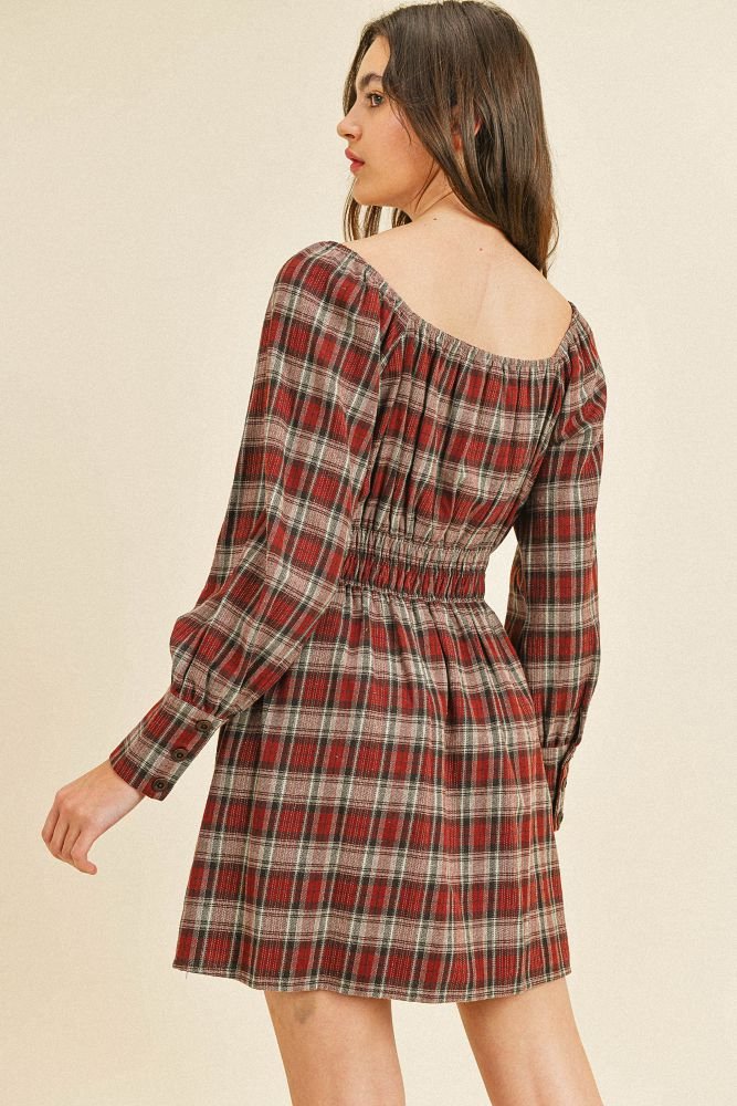 Louise Square Neck Dress - Hyperbole