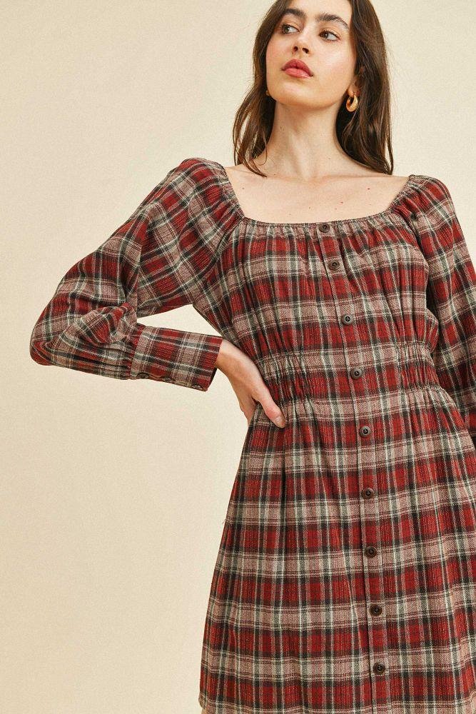 Louise Square Neck Dress - Hyperbole