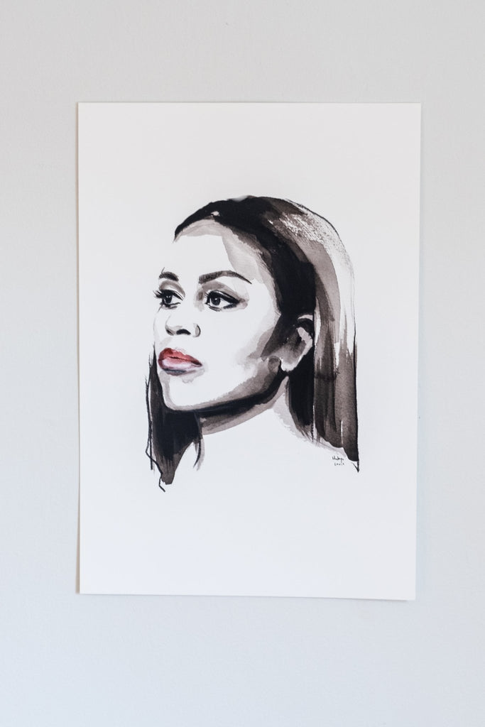 Michelle Obama, Original Portait by Hodaya Louis - Hyperbole