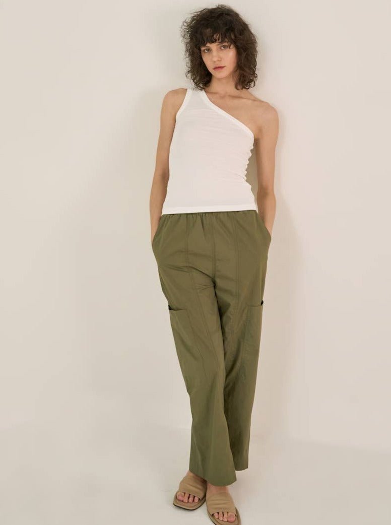 Seamed Cotton Cargo Pants - Hyperbole