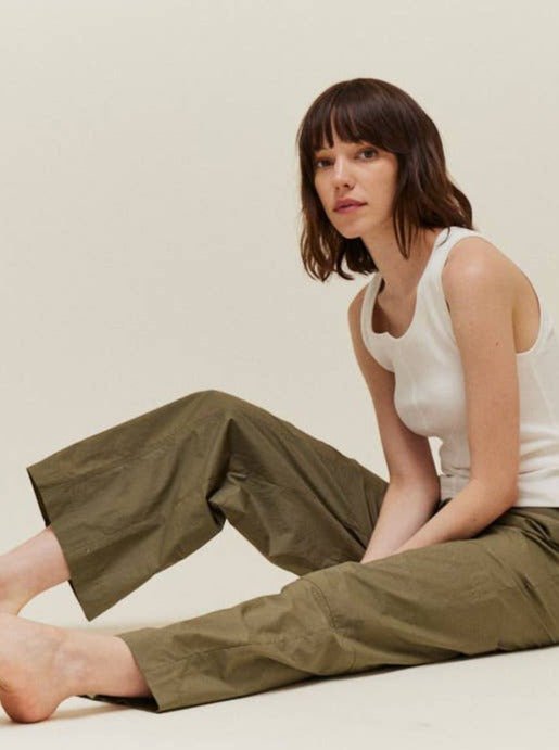 Seamed Cotton Cargo Pants - Hyperbole