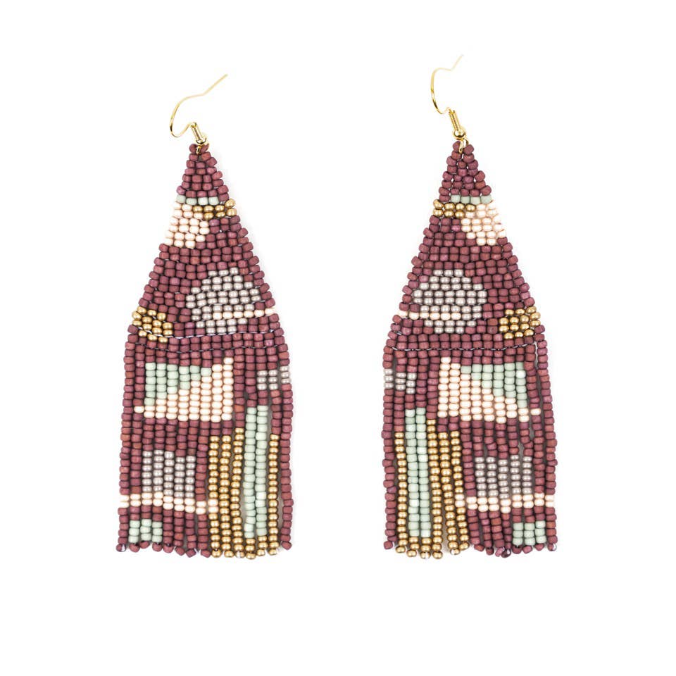 Shapes Beaded Fringe Earrings - Altiplano - Hyperbole