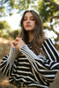 Striped Puff Sleeve Sweater - Hyperbole