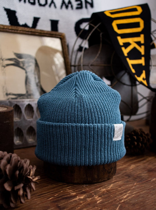 Upcycled Cotton Watchcap - Cerulean - Hyperbole