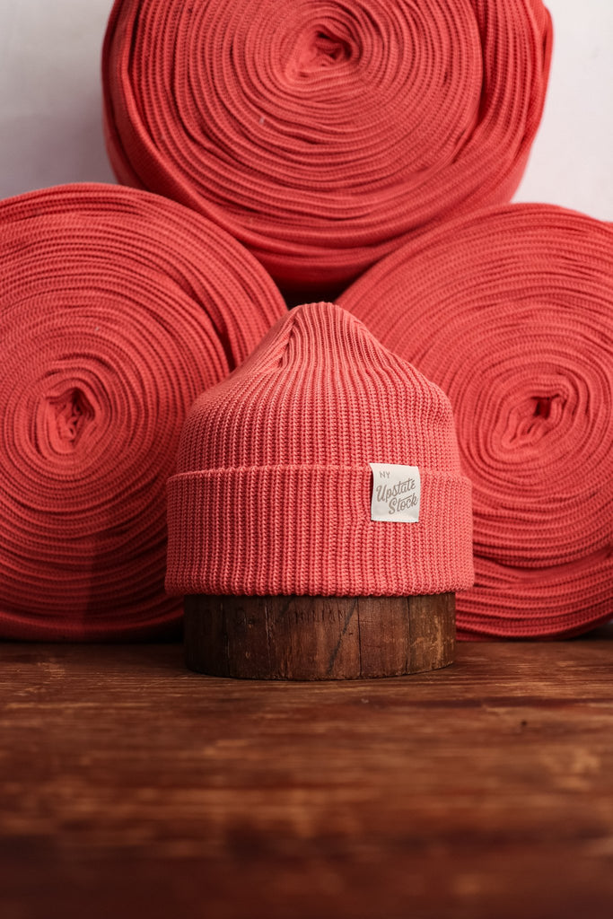 Upcycled Cotton Watchcap - Coral - Hyperbole