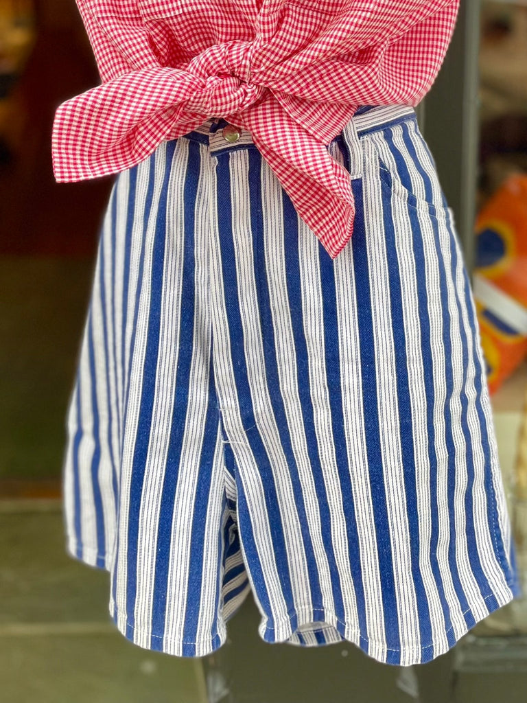 Vintage Handmade Striped Shorts - Size 10 - Hyperbole