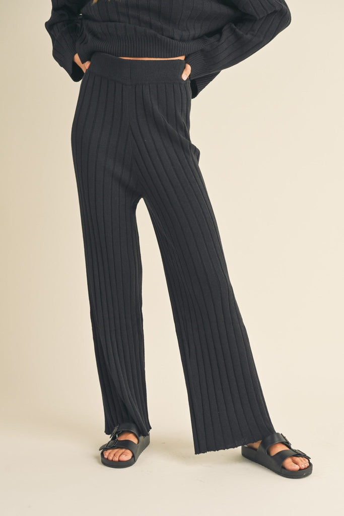 Wide Ribbed pants - Miou Muse - Hyperbole